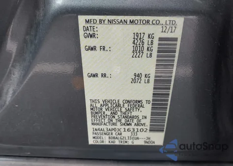 2018 Nissan Altima 2.5 S from USA, damaged, VIN 1N4AL3AP0JC163102